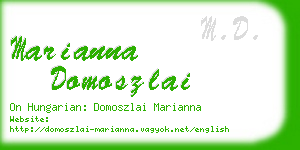 marianna domoszlai business card